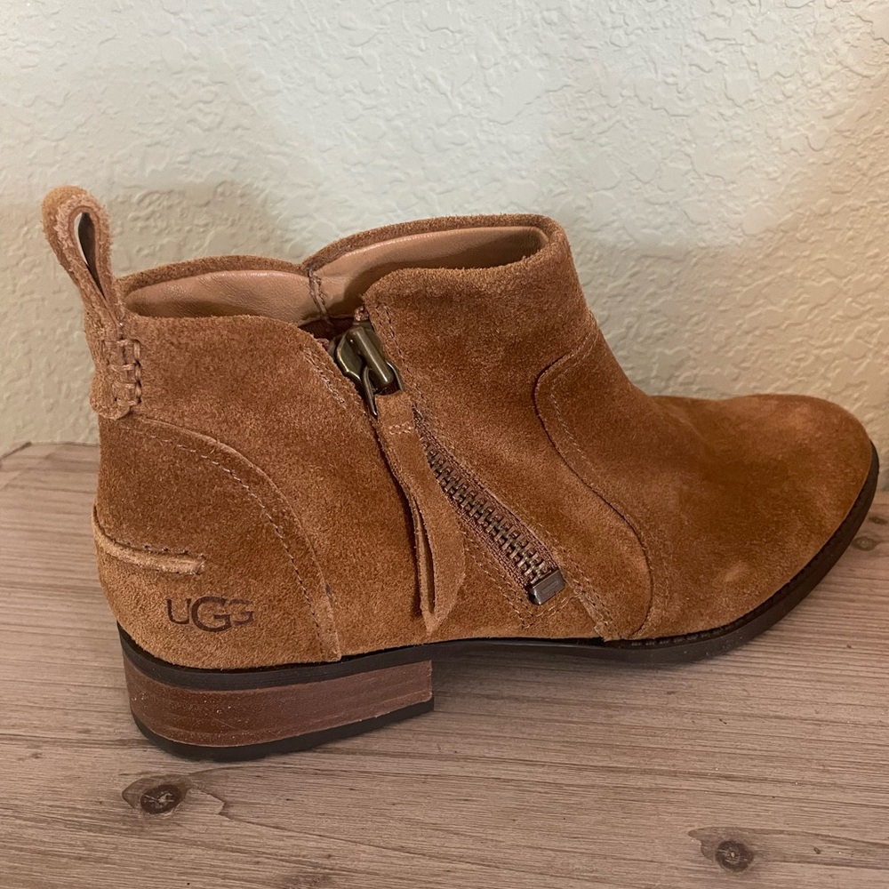 New UGG suede boot with stacked heel - gorgeous color and fit - Picture 3 of 7